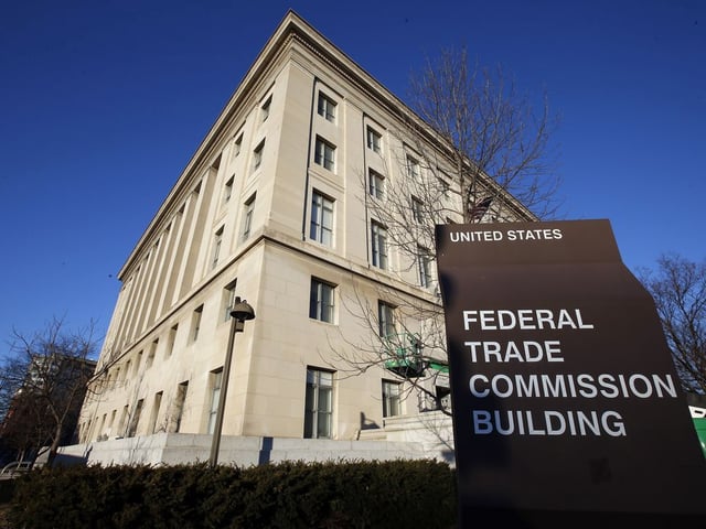 FILE - The Federal Trade Commission building in Washington is shown on Jan. 28, 2015.
