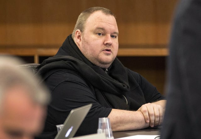 German tech entrepreneur Kim Dotcom pictured at a court hearing in Auckland, New Zealand, in 2015.