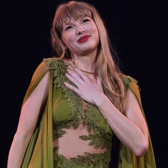 Taylor Swift performs onstage during "Taylor Swift | The Eras Tour" at Olympiastadion on July 27, 2024 in Munich, Germany. Swift's longtime best friend, Abigail Anderson, shared a huge life update with fans in August 2024.