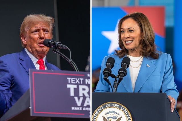 Donald Trump and Kamala Harris