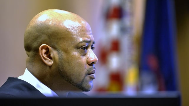 FILE - Judge Kenneth King listens during a probable-cause hearing, April 2, 2015, in Detroit. . (Todd McInturf /Detroit News via AP)