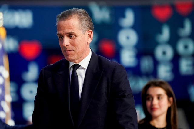Hunter Biden, son of President Joe Biden, during the Democratic National Convention (DNC) at the United Center in Chicago on Aug. 19, 2024.