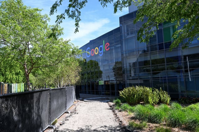 A view of Google headquarters in Mountain View, California
