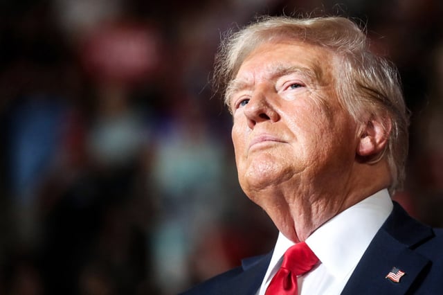 Donald Trump at a rally in Harrisburg, Pa., on July 31, 2024.