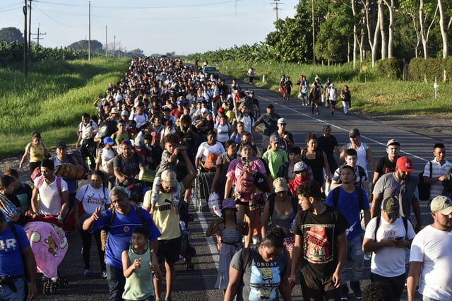 Migrants in southern Mexico