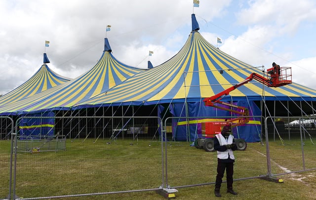 The BBC Radio 1 tent, now closed for the weekend at Leeds Festival 2024. CREDIT: Matthew Baker/Getty Images
