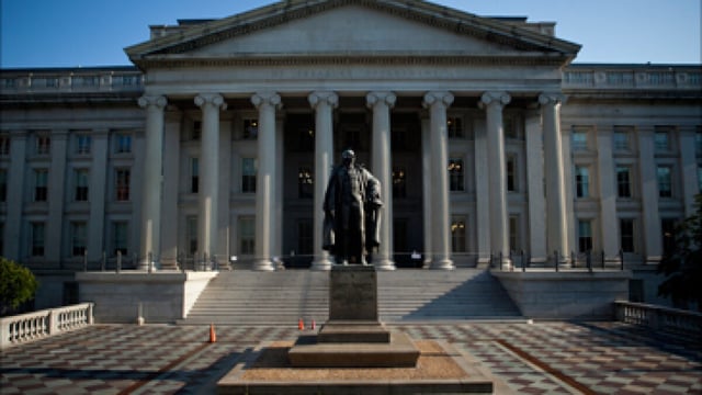 The U.S. Treasury building in Washington, D.C.