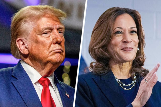 Donald Trump; Kamala Harris.