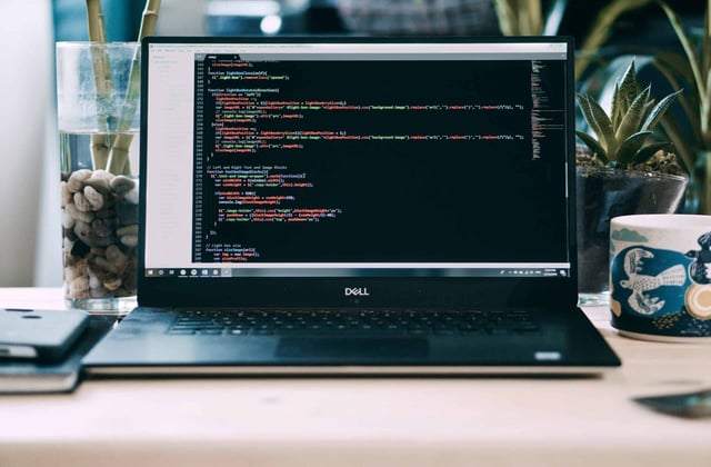 Dell laptop on desk