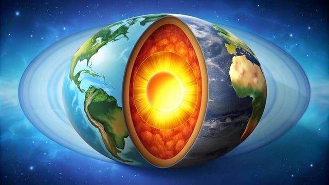 earth core and section layers