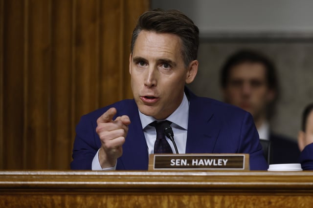 Sen. Josh Hawley (R-MO) during a hearing