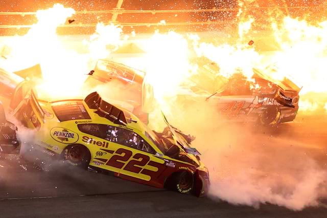 Joey Logano NASCAR crash