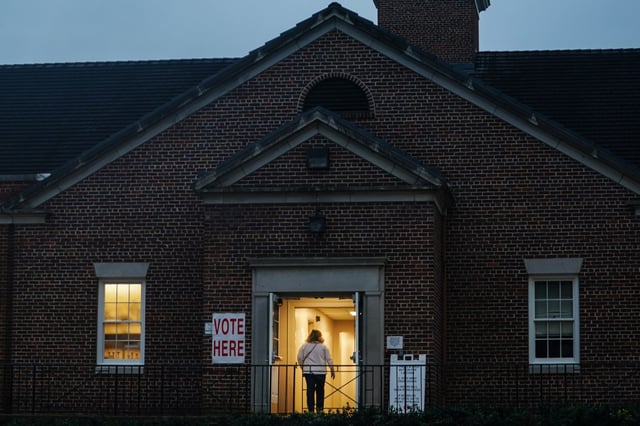 A polling place in Mountain Brook, Ala.