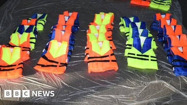 Children's life jackets seized by the National Crime Agency and European law enforcement.