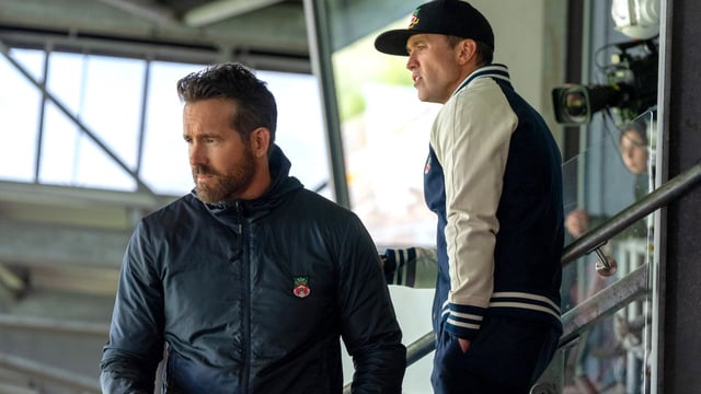 WELCOME TO WREXHAM — Pictured: (l-r) Ryan Reynolds, Rob McElhenney. CR: Patrick McElhenney.