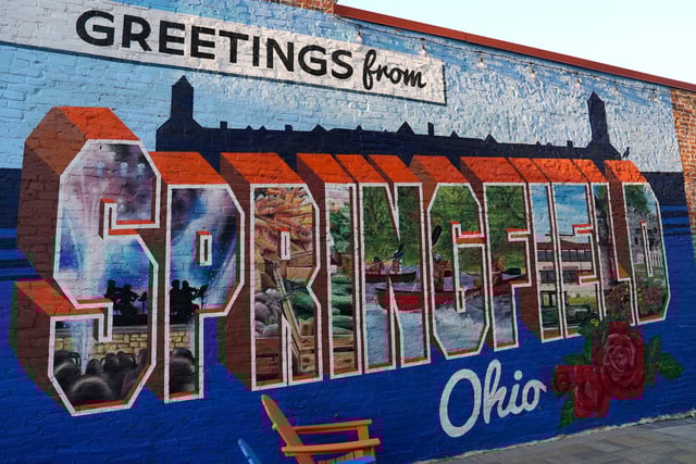 A mural adorns a wall in the city of Springfield, Ohio, U.S. September 11, 2024.  REUTERS/Julio-Cesar Chavez/File Photo