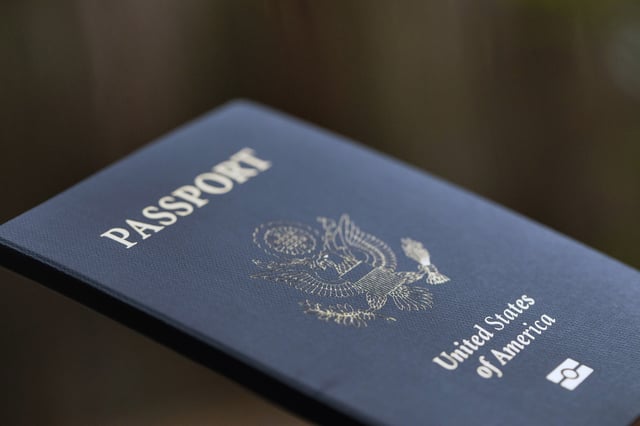 Close up of U.S. passport
