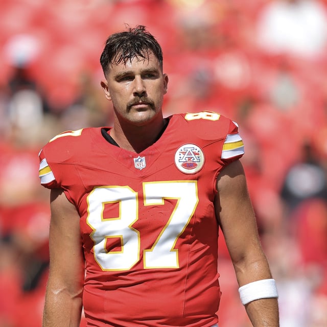 KANSAS CITY, MISSOURI - SEPTEMBER 15: Travis Kelce #87 of the Kansas City Chiefs on the field prior to a game against the Cincinnati Bengals at GEHA Field at Arrowhead Stadium on September 15, 2024 in Kansas City, Missouri.
Kelce put it on himself to get better.