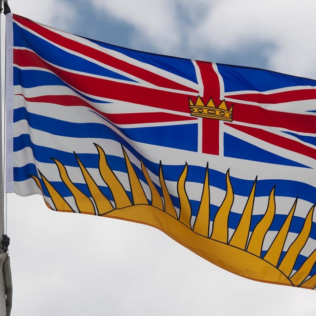 British Columbia's provincial flag flies on a flag pole in Ottawa,  Friday July 3, 2020. THE CANADIAN PRESS/Adrian Wyld