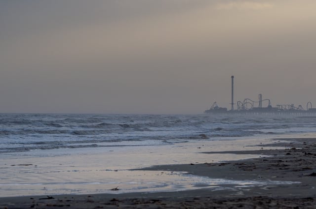 A look at The Galveston Island Historic Pleasure Pier in Galveston, Texas on Feb. 16, 2022.