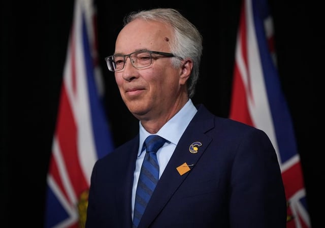 BC Conservative Leader John Rustad listens during a news conference in this file photo. A number of major events in British Columbia politics since the last provincial vote in 2020 have paved the path to this fall's general election.